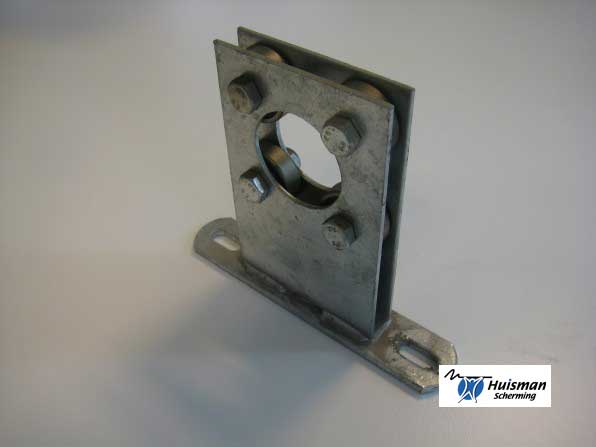 lagerplaat tbv 1"as L=140mm gegalvaniseerd (incl gemonteerde lagers) (art. 201121)