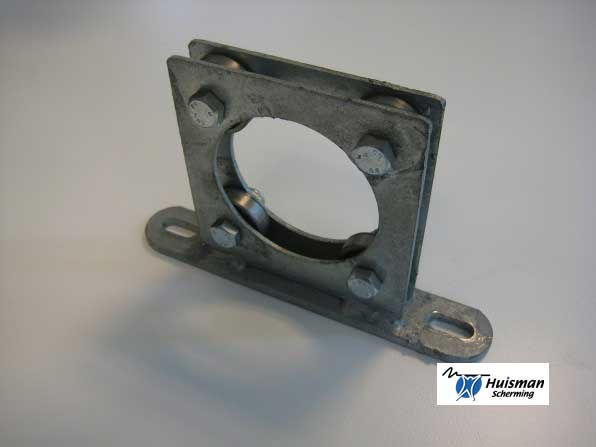 lagerplaat tbv 2"as L=107mm gegalvaniseerd (incl gemonteerde lagers) (art. 201311)