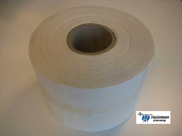 Zeilband, hoogglans wit trevira 150mm breed (per meter) (art. 446000)