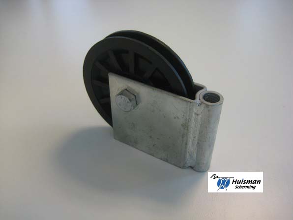 Omkeerwiel sendz. plaat incl. gemonteerd 4" wiel (art. 451415)