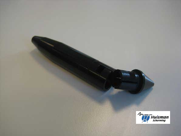 Connector 2-delig zwart kunststof (art. 668100)